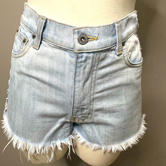 Carmar Distressed Side Cutout Denim Shorts - Picture 12 of 13